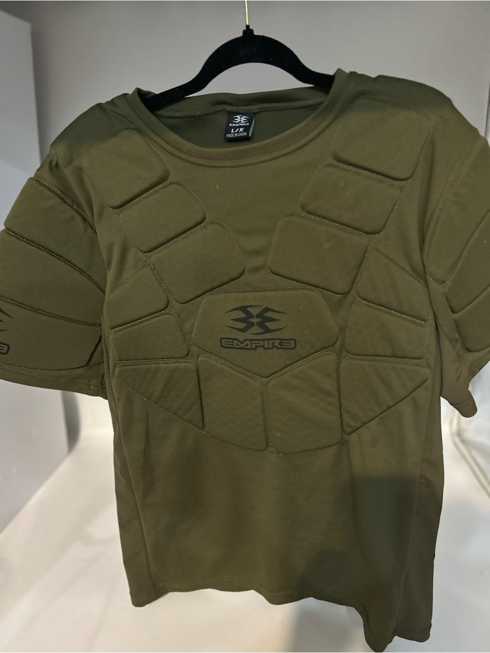 EMPIRE Padded Paintball/Jersey Tee in Olive Green L/XL